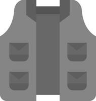 chaleco gris escala icono vector