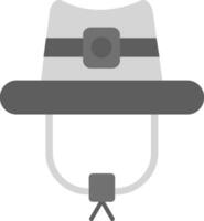 sombrero gris escala icono vector