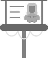 Stand Grey scale Icon vector