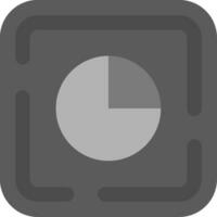 pie chart grey icon vector