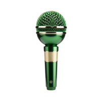 AI generated Green wireless mic isolated on a transparent background png