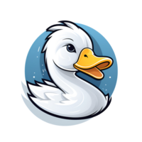 ai gerado desenho animado estilo Pato logotipo ilustração não fundo png