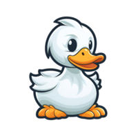 ai gerado desenho animado estilo Pato logotipo ilustração não fundo png