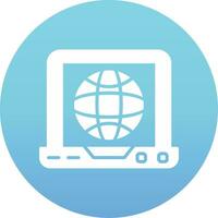 Laptop Internet Vector Icon