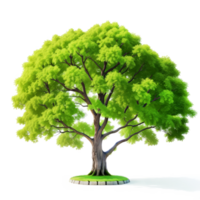 AI generated Green tree isolate on transparent background.Generative AI. png