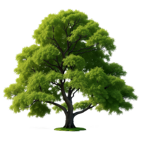 AI generated Green tree isolate on transparent background.Generative AI. png