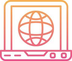 Laptop Internet Vector Icon