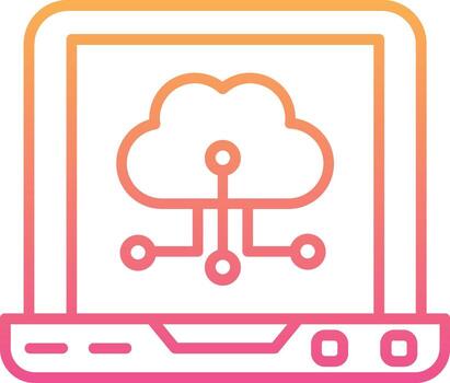icono de vector de computación en la nube