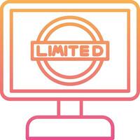 limitado vector icono