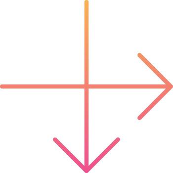 intersecarse vector icono