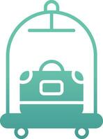 Luggage Cart Vector Icon