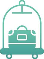 Luggage Cart Vector Icon