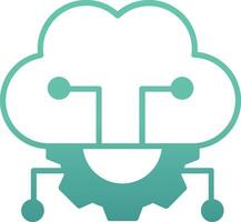 Cloud Server Settings Vector Icon