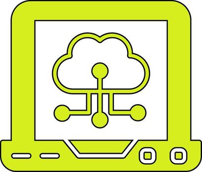 icono de vector de computación en la nube