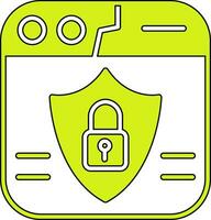 icono de vector de protección de datos