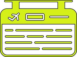 Flight Information Vector Icon