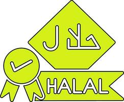 icono de vector halal