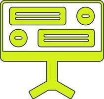 icono de vector de computadora de escritorio