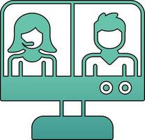 Video Conference Vector Icon