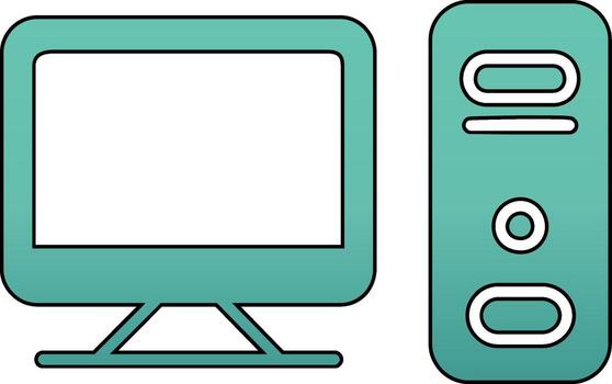 icono de vector de computadora