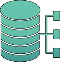 icono de vector de base de datos