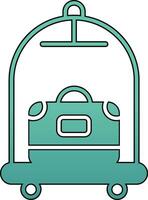 Luggage Cart Vector Icon