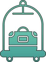 Luggage Cart Vector Icon