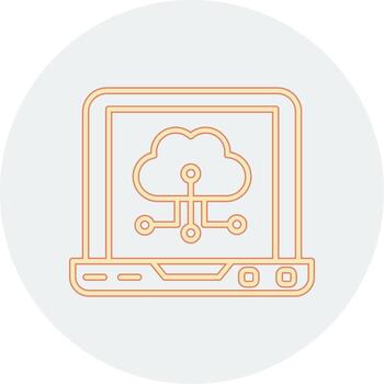 icono de vector de computación en la nube