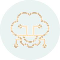 Cloud Server Settings Vector Icon