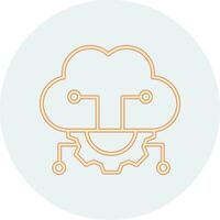 Cloud Server Settings Vector Icon