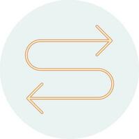 Zigzag Arrow Vector Icon