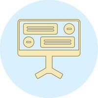 icono de vector de computadora de escritorio