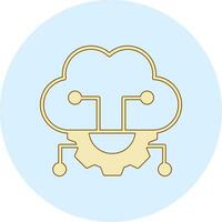 Cloud Server Settings Vector Icon