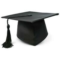 AI generated black graduation cap isolated photo