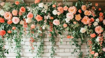 ai generado acuarela flores, lozano verdor, y intrincado patrones formar un sofisticado primavera fondo foto