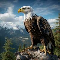 ai generado un imagen de un calvo águila por steve Adams foto