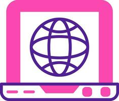 Laptop Internet Vector Icon