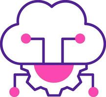 Cloud Server Settings Vector Icon