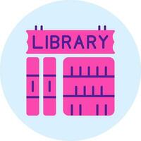 icono de vector de biblioteca