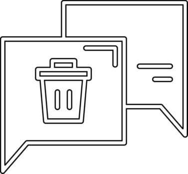 Delete Message Vector Icon