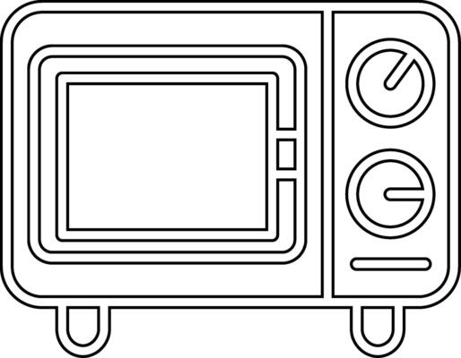 Microwave Oven Vector Icon