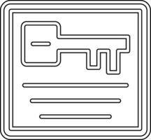 Card Key Vector Icon