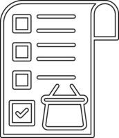 Shopping List Vector Icon