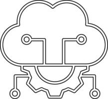 Cloud Server Settings Vector Icon