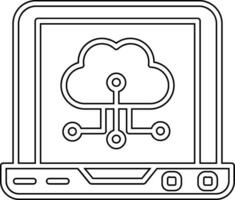 icono de vector de computación en la nube