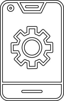 teléfono inteligente ajustes vector icono