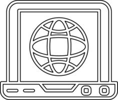 Laptop Internet Vector Icon