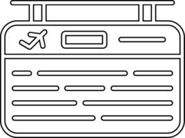 icono de vector de información de vuelo