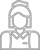 Flight Attendant Vector Icon