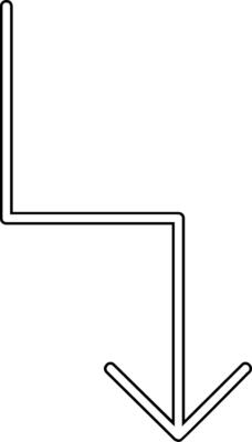Zigzag Arrow Vector Icon
